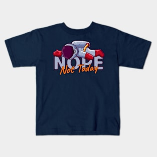 Cute Astronaut Lazy Nope Not Today Cartoon Kids T-Shirt